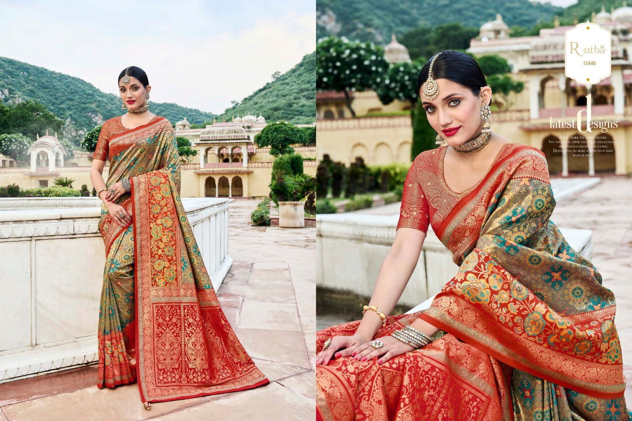 Kg Rutba Vol 5 Designer Kanjivaram Heavy Wedding Wear Wholesale Silk Sarees